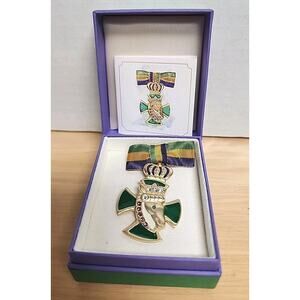 Rex 2021 Lady's Pin Ducal New Orleans Mardi Gras Krewe Favor With Box fa9585